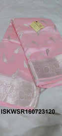 Zari Weaved Silk Saree With Blouse-ISKWSR160723120