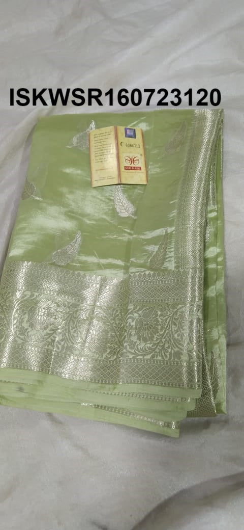 Zari Weaved Silk Saree With Blouse-ISKWSR160723120