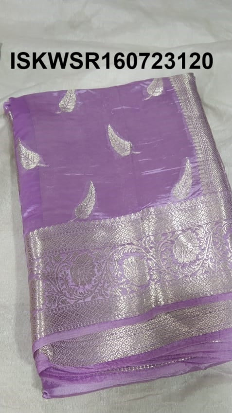 Zari Weaved Silk Saree With Blouse-ISKWSR160723120