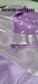 Zari Weaved Silk Saree With Blouse-ISKWSR160723120