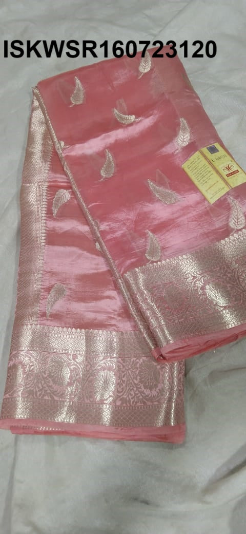 Zari Weaved Silk Saree With Blouse-ISKWSR160723120