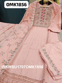 Embroidered Rayon Schiffli Kurti With Pant And Dupatta-ISKWSU1707OMK1856