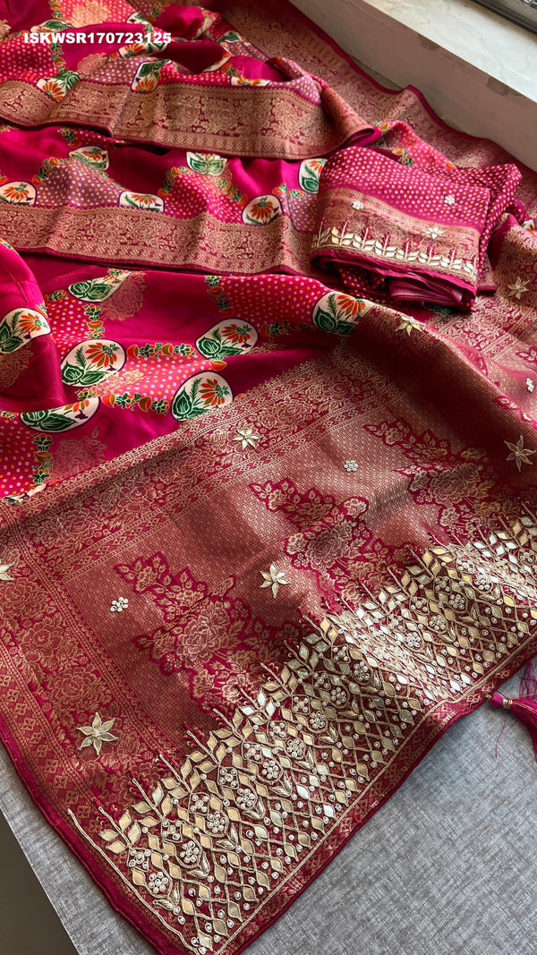 Banarasi Weaved Munga Silk Saree With Blouse-ISKWSR170723125