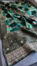Banarasi Weaved Munga Silk Saree With Blouse-ISKWSR170723126