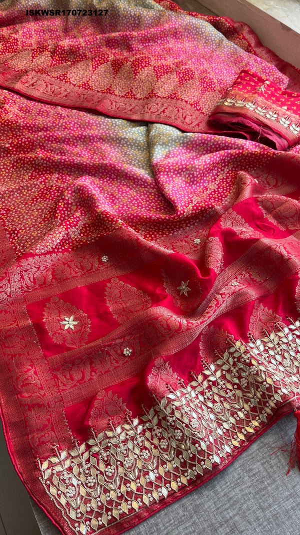 Banarasi Weaved Munga Silk Saree With Blouse-ISKWSR170723127