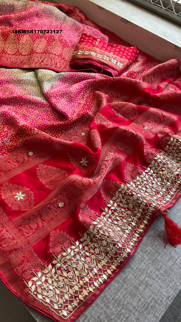 Banarasi Weaved Munga Silk Saree With Blouse-ISKWSR170723127