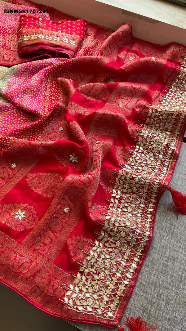 Banarasi Weaved Munga Silk Saree With Blouse-ISKWSR170723127
