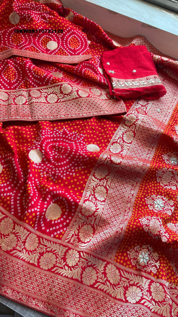 Banarasi Weaved Munga Silk Saree With Blouse-ISKWSR170723128