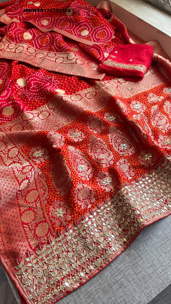 Banarasi Weaved Munga Silk Saree With Blouse-ISKWSR170723128