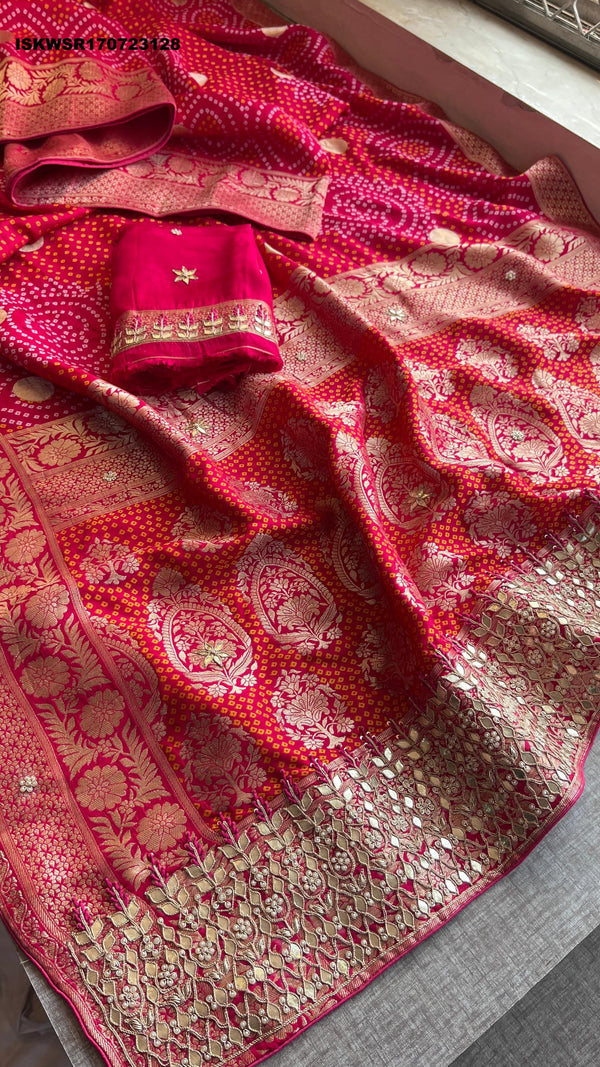 Banarasi Weaved Munga Silk Saree With Blouse-ISKWSR170723128