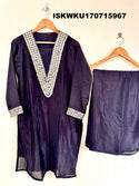 Embroidered Chinon Kurti With Pant-ISKWKU170715967