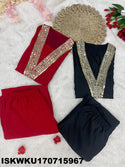 Embroidered Chinon Kurti With Pant-ISKWKU170715967