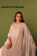Embroidered Organza Anarkali Kurti With Pant And Dupatta-ISKWSU1707OMK3806