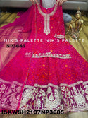 Bandhani Printed Georgette Kurti With Sharara And Net Dupatta-ISKWSH2107NP3685