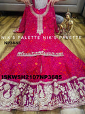 Bandhani Printed Georgette Kurti With Sharara And Net Dupatta-ISKWSH2107NP3685