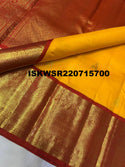 Kanchipuram Handloom Korvai Silk Saree With Contrast Blouse-ISKWSR220715700