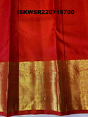 Kanchipuram Handloom Korvai Silk Saree With Contrast Blouse-ISKWSR220715700