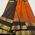 Kanchipuram Handloom Silk Saree With Contrast Blouse-ISKWSR220712790
