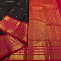 Kanchipuram Handloom Silk Saree With Contrast Blouse-ISKWSR220712790