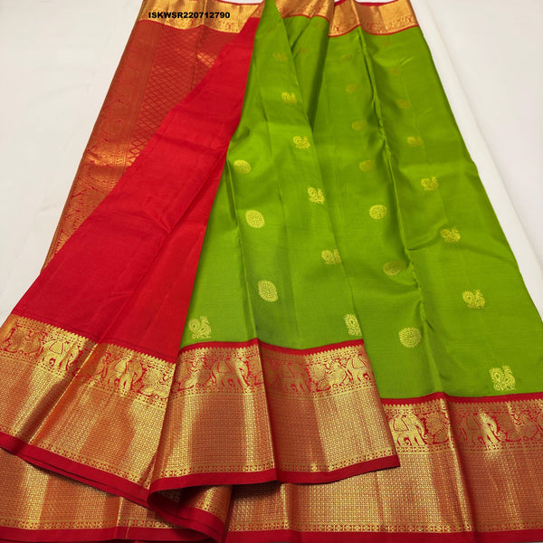 Kanchipuram Handloom Silk Saree With Blouse-ISKWSR220712790