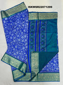 Digital Kalamkari Printed Silk Saree With Contrast Blouse-ISKWSR22071299