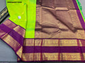 Kanchipuram Handloom Silk Saree With Contrast Blouse-ISKWSR220718500
