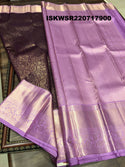 Kanchipuram Handloom Silk Saree With Contrast Blouse-ISKWSR220717900