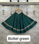 Sequined Rayon Cotton Skirt-ISKWSKT22077350