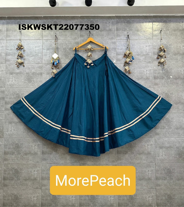 Sequined Rayon Cotton Skirt-ISKWSKT22077350