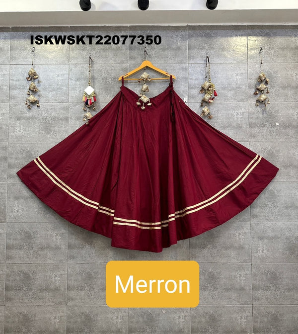 Sequined Rayon Cotton Skirt-ISKWSKT22077350