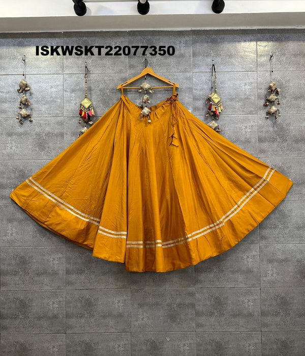 Sequined Rayon Cotton Skirt-ISKWSKT22077350