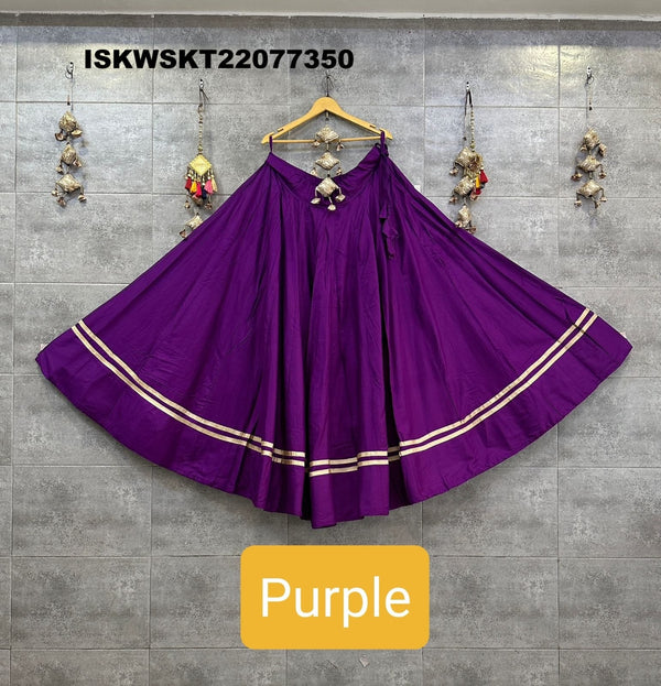 Sequined Rayon Cotton Skirt-ISKWSKT22077350