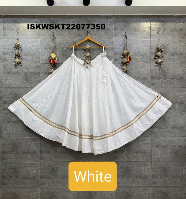 Sequined Rayon Cotton Skirt-ISKWSKT22077350