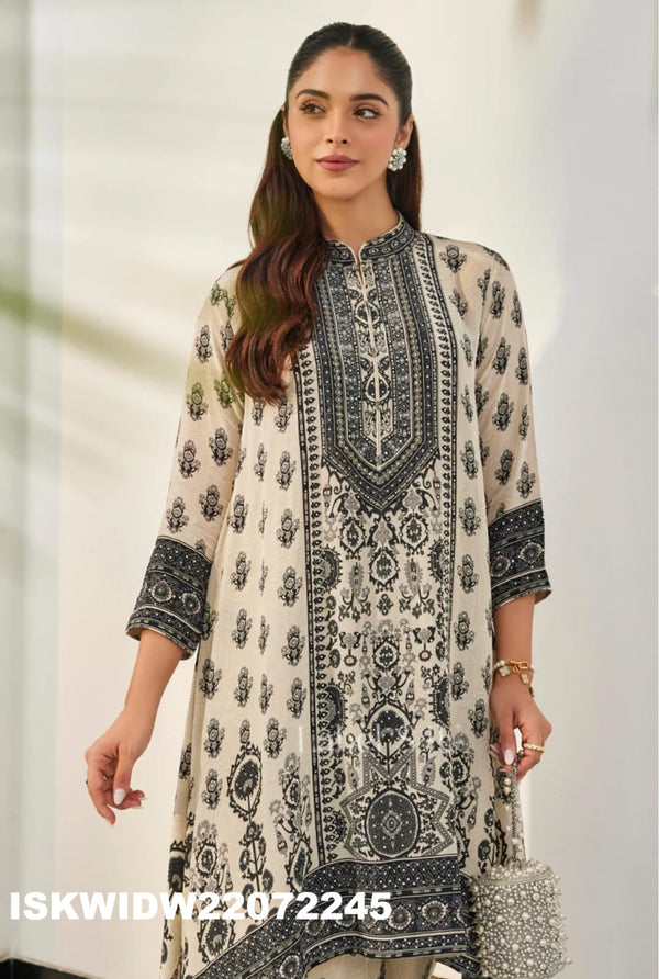 Digital Printed Silk Co-Ord Set-ISKWIDW22072245