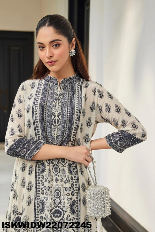 Digital Printed Silk Co-Ord Set-ISKWIDW22072245