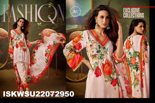 Printed Crepe Silk Kurti with Pant And Dupatta-ISKWSU22072950