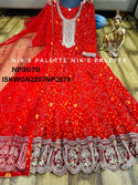 Bandhani Printed Viscose Georgette Gown With Net Dupatta-ISKWGN2207NP3679