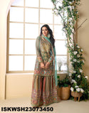 Printed Viscose Crepe Silk Kurti With Sharara And Dupatta-ISKWSH23073450