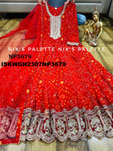 Bandhani Printed Viscose Georgette Gown With Net Dupatta-ISKWGN2307NP3679