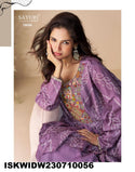 Printed Chinon Poncho Top With Palazzo-ISKWIDW230710056