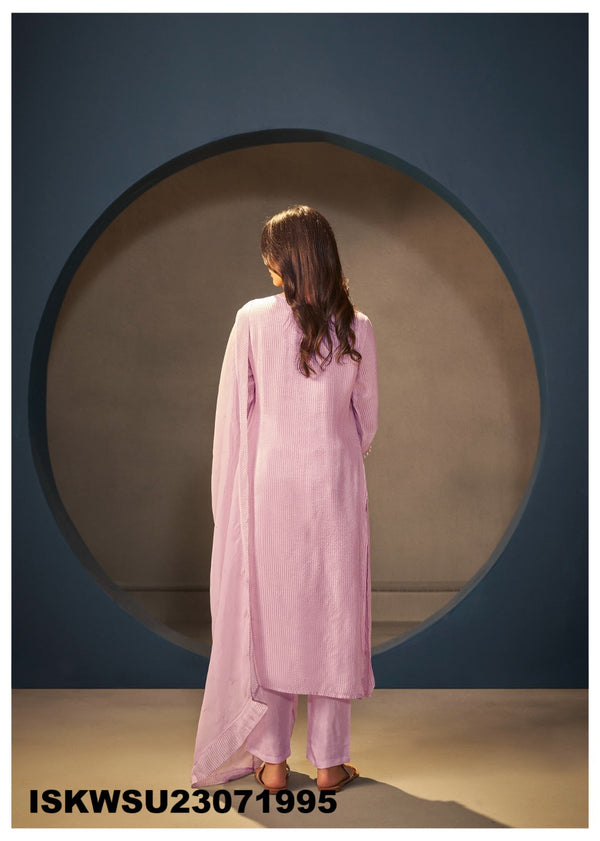 Embroidered Viscose Kurti With Pant And Dupatta-ISKWSU23071995