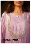 Embroidered Viscose Kurti With Pant And Dupatta-ISKWSU23071995