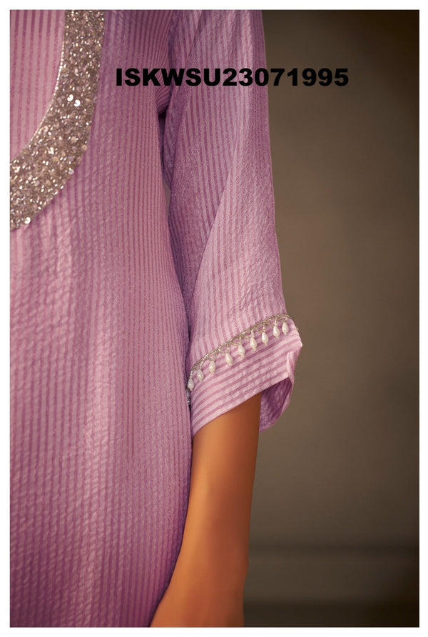 Embroidered Viscose Kurti With Pant And Dupatta-ISKWSU23071995