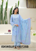 Digital Printed Cotton Kurti With Pant And Dupatta-ISKWSUFC180725B