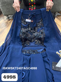 Embroidered Georgette Skirt With Crop Top And Shrug-ISKWSKT2407AGC4998