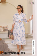 Printed Chiffon Tunic-ISKWTU25071399