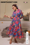 Printed Chiffon Tunic-ISKWTU25071399