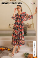 Printed Chiffon Tunic-ISKWTU25071399