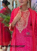 Bandhani Printed Maslin Silk Kurti With Silk Pant And Dupatta-ISKWSUFC250725P