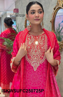 Bandhani Printed Maslin Silk Kurti With Silk Pant And Dupatta-ISKWSUFC250725P